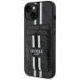 Guess 4G Stripes MagSafe Wallet Case für Apple iPhone 15, schwarz