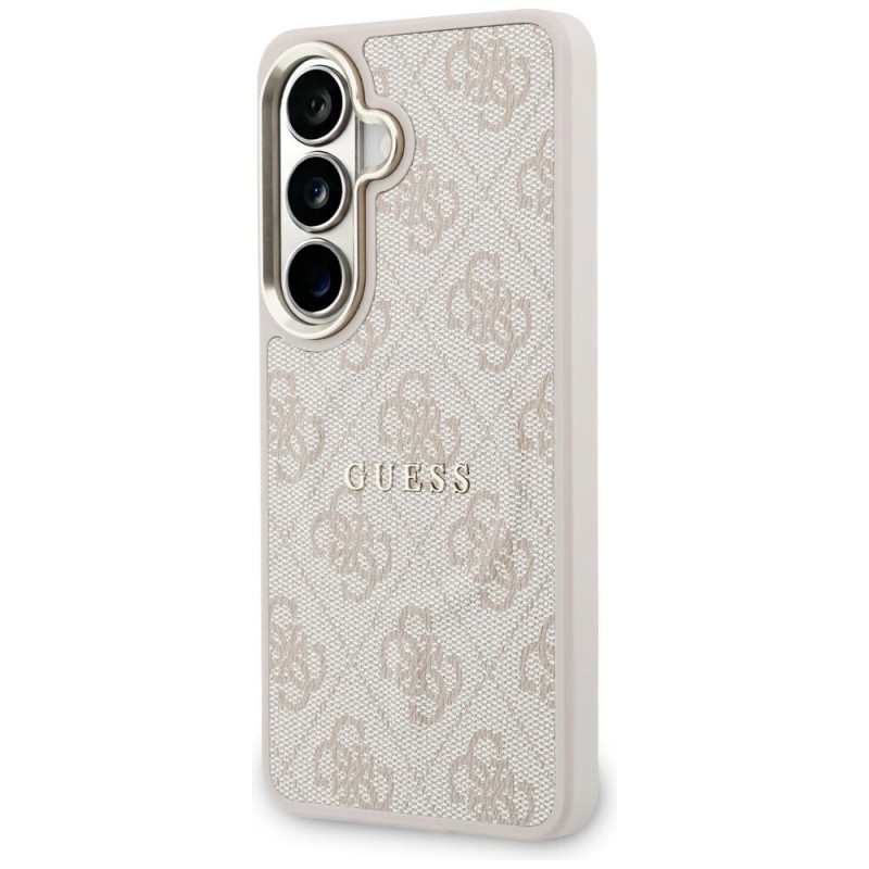 Guess GUE005375 4G Embossed Ring MagSafe Hard Case für Samsung Galaxy S26+, pink