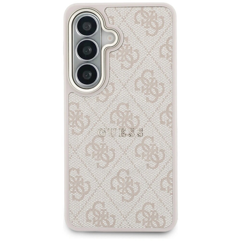 Guess GUE005375 4G Embossed Ring MagSafe Hard Case für Samsung Galaxy S26+, pink