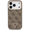 Guess 4G PU Triangle Logo & Stand Camera MagSafe Hülle für Apple iPhone 18 Pro Max / 17 Pro Max, braun