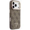 Guess 4G PU Triangle Logo & Stand Camera MagSafe Hülle für Apple iPhone 18 Pro Max / 17 Pro Max, braun