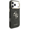 Guess 4G Big 4G Classic Logo Big Strap Metal Buttons Hülle mit Band für Apple iPhone 18 Pro Max / 17 Pro Max, schwarz