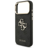 Guess 4G Big 4G Classic Logo Big Strap Metal Buttons Hülle mit Band für Apple iPhone 18 Pro / 17 Pro, schwarz