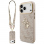 Guess 4G Big 4G Classic Logo Big Strap Metal Buttons Hülle mit Band für Apple iPhone 18 Pro / 17 Pro, pink