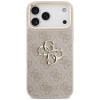 Guess 4G Big 4G Classic Logo Big Strap Metal Buttons Hülle mit Band für Apple iPhone 18 Pro / 17 Pro, pink