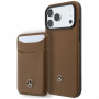 Mercedes-Benz Grill Pattern Leder MagSafe Hülle und Kartenetui Set für Apple iPhone 18 Pro Max / 17 Pro Max, camel