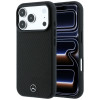 Mercedes-Benz Hülle Grill Pattern und Kartenetui Leder MagSafe für Apple iPhone 18 Pro Max / 17 Pro Max, schwarz