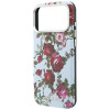 Guess GUE6026 Blossom Roses Print MagSafe Hülle für Apple iPhone 18 Pro / 17 Pro, blau