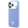 Guess Grained Triangle Logo MagSafe Hardcase für Apple iPhone 18 Pro / 17 Pro, blau