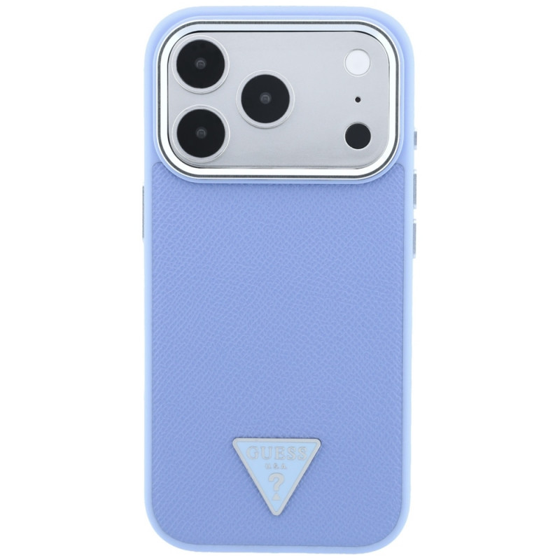 Guess Grained Triangle Logo MagSafe Hardcase für Apple iPhone 18 Pro / 17 Pro, blau