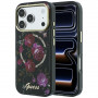 Guess GUE6042 IML Glitter Blossom Roses MagSafe Hardcase für Apple iPhone 18 Pro Max / 17 Pro Max, schwarz