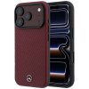 Mercedes-Benz Grill Pattern Leder MagSafe Hülle und Kartenetui-Set für Apple iPhone 18 Pro / 17 Pro, burgunderrot