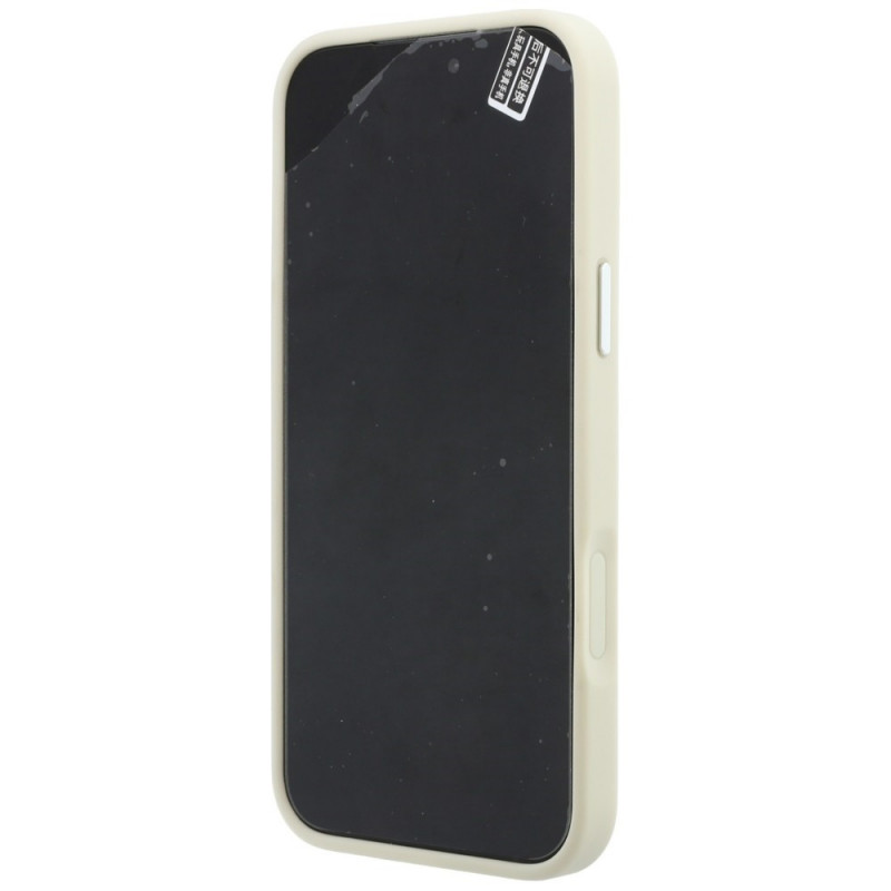 Karl Lagerfeld Ring Stand 360 Saffiano Classic Logo MagSafe Hülle für Apple iPhone 18 Pro / 17 Pro, Beige