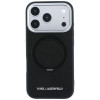 Karl Lagerfeld Ring Stand 360 Saffiano Classic Logo MagSafe Hülle für Apple iPhone 18 Pro / 17 Pro, Schwarz (KF003179)