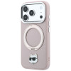 Karl Lagerfeld with Ring Stand 360 Choupette Head Pin MagSafe Hülle für Apple iPhone 18 Pro Max / 17 Pro Max, Pink