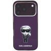Karl Lagerfeld IML Ikonik Sketch Print MagSafe Hülle für Apple iPhone 18 Pro / 17 Pro, Burgundy