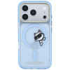 Karl Lagerfeld Peekaboo Logo MagSafe Hülle für Apple iPhone 18 Pro Max / 17 Pro Max, Blau