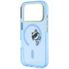 Karl Lagerfeld Peekaboo Logo MagSafe Hülle für Apple iPhone 18 Pro Max / 17 Pro Max, Blau