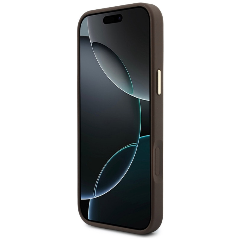 Guess 4G Hülle mit Wallet, MagSafe, für Apple iPhone 18 Pro / 17 Pro, braun