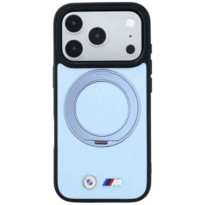 BMW Kevlar Ring Stand 360 MagSafe Hülle für Apple iPhone 18 Pro / 17 Pro, blau