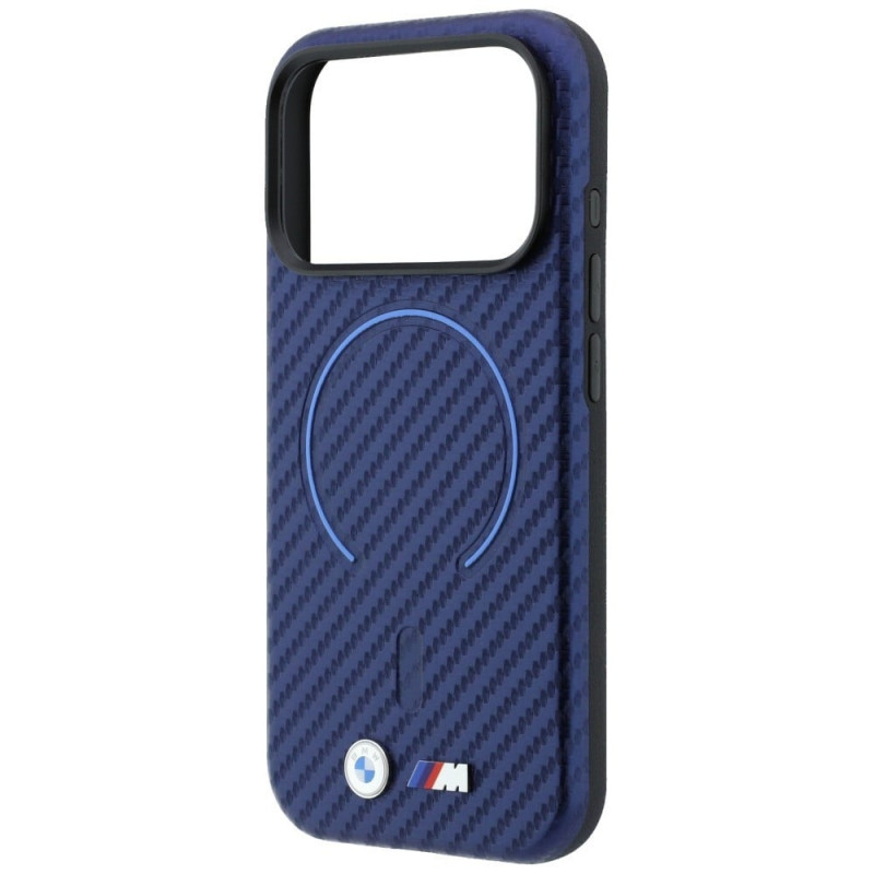 BMW M Carbon Printed Ring MagSafe Hülle für Apple iPhone 18 Pro Max / 17 Pro Max, navyblau