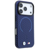 BMW M Carbon Printed Ring MagSafe Hülle für Apple iPhone 18 Pro / 17 Pro, navy blue