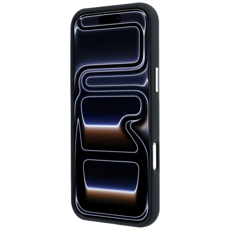 BMW Quilted Pattern Metal Logo Hülle und Wallet-Set für Apple iPhone 18 Pro / 17 Pro, schwarz