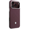 BMW Quilted Pattern Metal Logo Hülle und Wallet-Set für Apple iPhone 18 Pro / 17 Pro, burgund