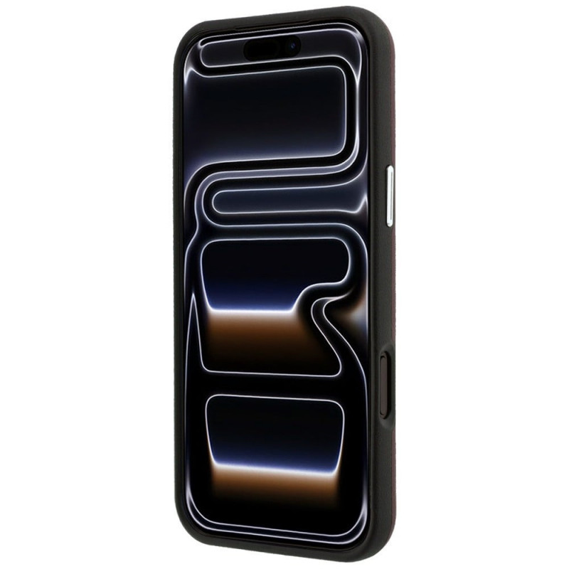 BMW Quilted Pattern Metal Logo Hülle und Wallet-Set für Apple iPhone 18 Pro / 17 Pro, burgund