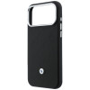 BMW Quilted Pattern Metal Logo Hülle und Wallet-Set für Apple iPhone 18 Pro Max / 17 Pro Max, schwarz