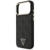 Guess 4G Triangle Logo MagSafe Hülle für Apple iPhone 18 Pro Max / 17 Pro Max, black gold