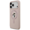 Karl Lagerfeld Silikon Karl&Choupette Ring MagSafe Hülle für Apple iPhone 18 Pro Max / 17 Pro Max, pink
