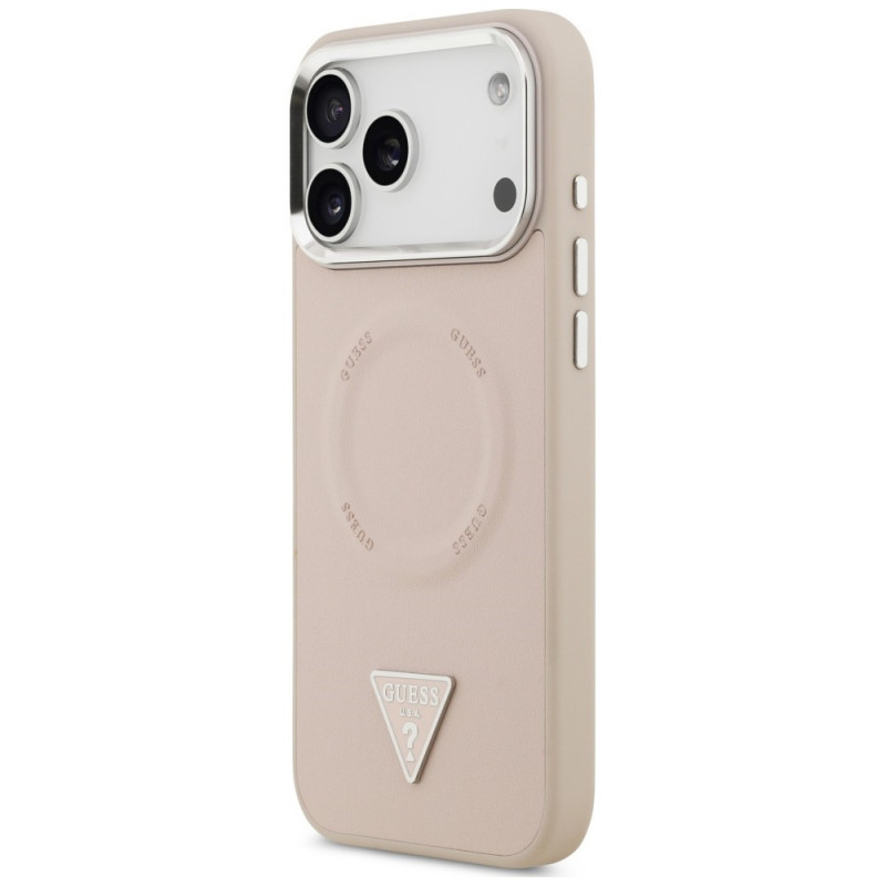 Guess Triangle Logo MagSafe Hülle für Apple iPhone 18 Pro Max / 17 Pro Max, pink