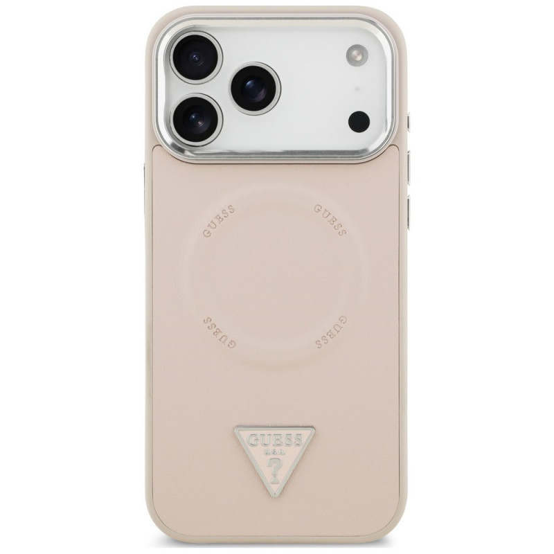 Guess Triangle Logo MagSafe Hülle für Apple iPhone 18 Pro Max / 17 Pro Max, pink