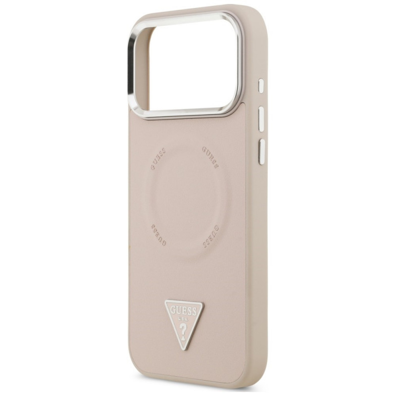Guess Triangle Logo MagSafe Hülle für Apple iPhone 18 Pro Max / 17 Pro Max, pink