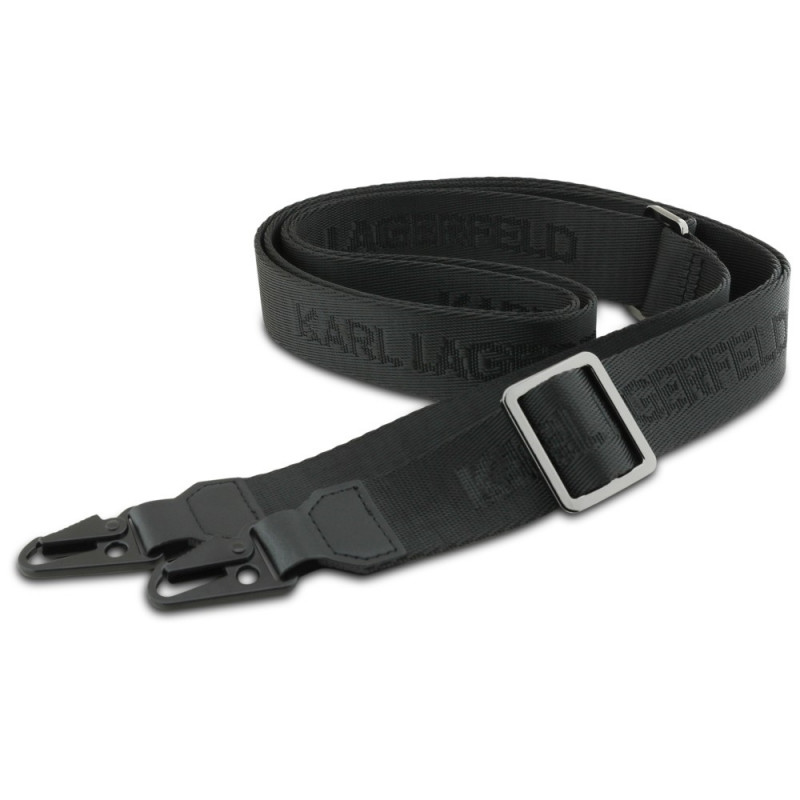 Karl Lagerfeld Saffiano Karl&Choupette Metal Pin CBDY Strap Hülle für Apple iPhone 18 Pro Max / 17 Pro Max, schwarz