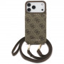Guess 4G Cardslots & Magnetic Closure Crossbody Case für Apple iPhone 18 Pro Max / 17 Pro Max, braun