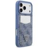 Guess 4G Double Card Triangle Hülle für Apple iPhone 18 Pro Max / 17 Pro Max, Blau