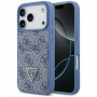 Guess 4G Double Card Triangle Hülle für Apple iPhone 18 Pro / 17 Pro, Blau