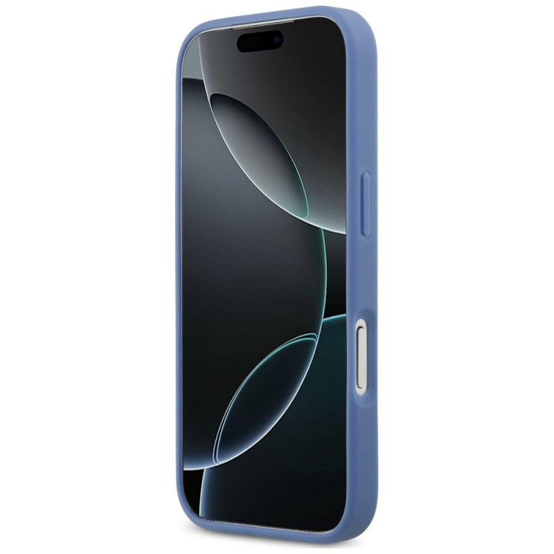 Guess 4G Double Card Triangle Hülle für Apple iPhone 18 Pro / 17 Pro, Blau