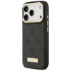 Guess 4G Logo Plate MagSafe Hülle für Apple iPhone 18 Pro Max / 17 Pro Max, Schwarz