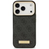 Guess 4G Logo Plate MagSafe Hülle für Apple iPhone 18 Pro Max / 17 Pro Max, Schwarz