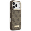 Guess 4G Logo Plate MagSafe Hülle für Apple iPhone 18 Pro / 17 Pro, Braun