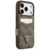Guess 4G Double Card Triangle Hülle für Apple iPhone 18 Pro / 17 Pro, Braun