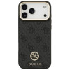 Guess 4G Strass Logo MagSafe Hülle für Apple iPhone 18 Pro Max / 17 Pro Max, Schwarz