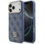 Guess 4G Strass Logo MagSafe Hülle für Apple iPhone 18 Pro Max / 17 Pro Max, Blau