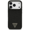 Guess Croco Triangle Logo MagSafe Hülle für Apple iPhone 18 Pro / 17 Pro, Schwarz