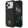 Guess Croco Triangle Logo MagSafe Hülle für Apple iPhone 18 Pro Max / 17 Pro Max, Schwarz