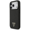 Guess Croco Triangle Logo MagSafe Hülle für Apple iPhone 18 Pro Max / 17 Pro Max, Schwarz