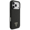 Guess Croco Triangle Logo MagSafe Hülle für Apple iPhone 18 Pro Max / 17 Pro Max, Schwarz